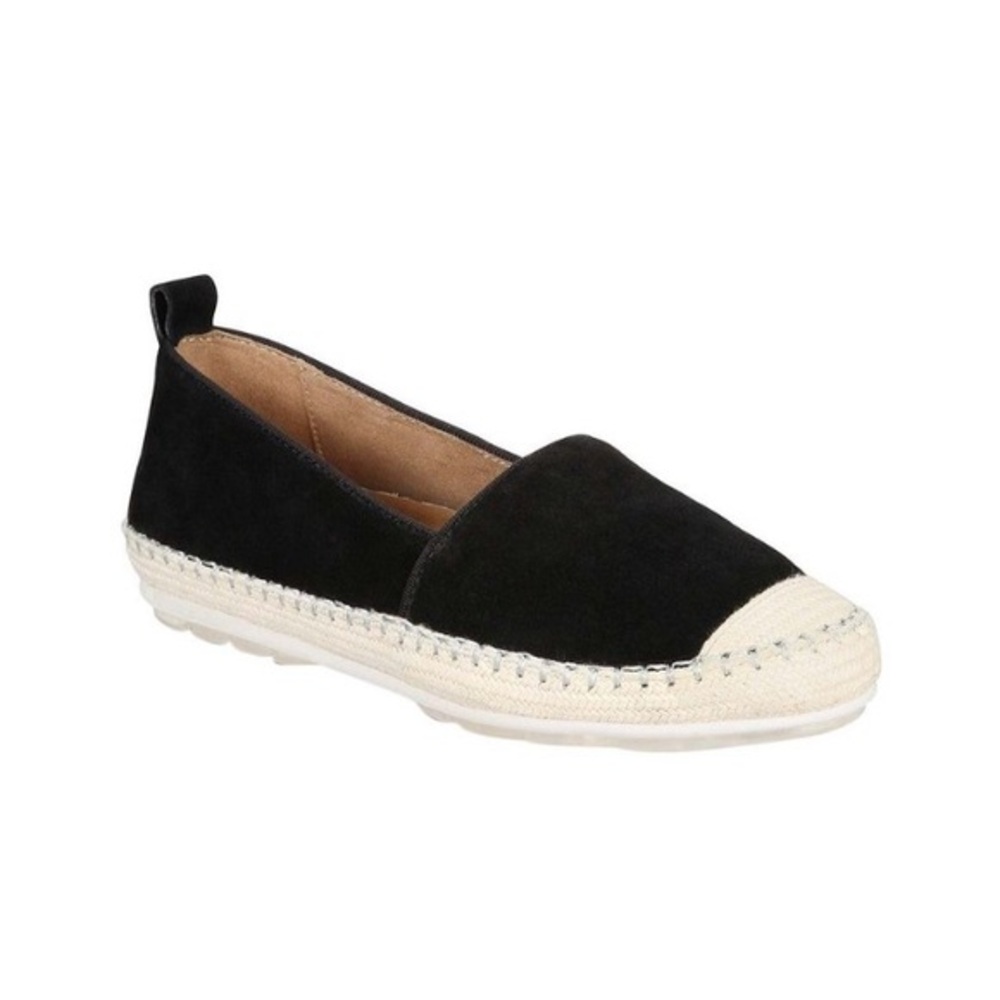 NIB Aqua College Waterproof Black Suede Blink Espadrille Flats Women Size 6.5